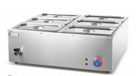 220-240V / 50-60HZ ভোল্টেজ বাণিজ্যিক রান্না সরঞ্জাম 2 ট্যাংক বৈদ্যুতিক Bain Marie সঙ্গে
