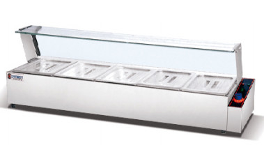 220-240V / 50-60HZ ভোল্টেজ বাণিজ্যিক রান্না সরঞ্জাম 2 ট্যাংক বৈদ্যুতিক Bain Marie সঙ্গে
