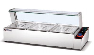 220-240V / 50-60HZ ভোল্টেজ বাণিজ্যিক রান্না সরঞ্জাম 2 ট্যাংক বৈদ্যুতিক Bain Marie সঙ্গে