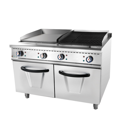 Commercial Griddle Stainless Steel Flat Top with 12KW Power for Uniform Heating